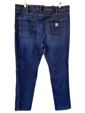 Carhartt Women's Slim Fit Jeans Size XL (16-18) Regular Dark Wash Stretch Denim